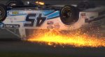Ty Majeski Upside Down in his Truck at Daytona International Speedway