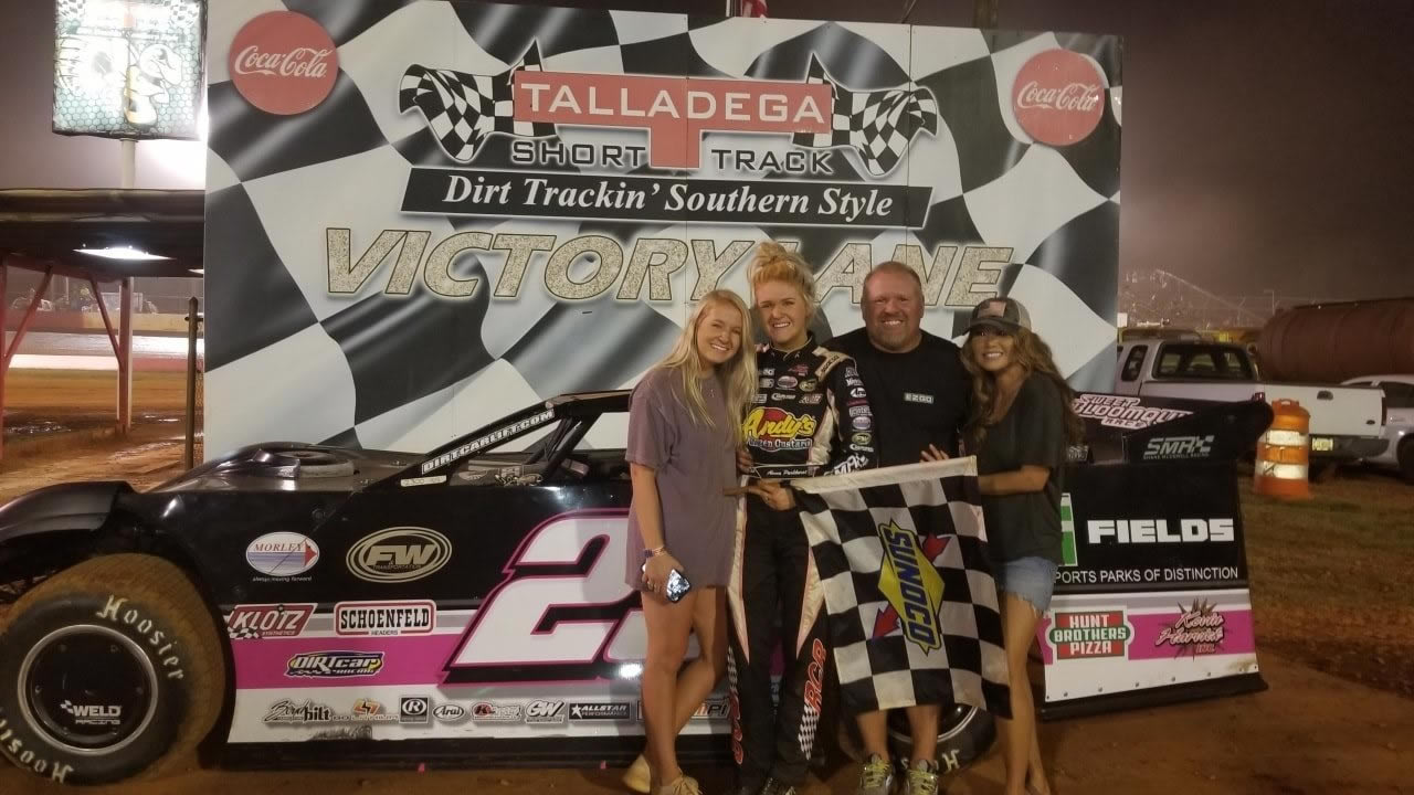 Ahnna Parkhurst and Friends in Victory Lane at Talladega Short Track