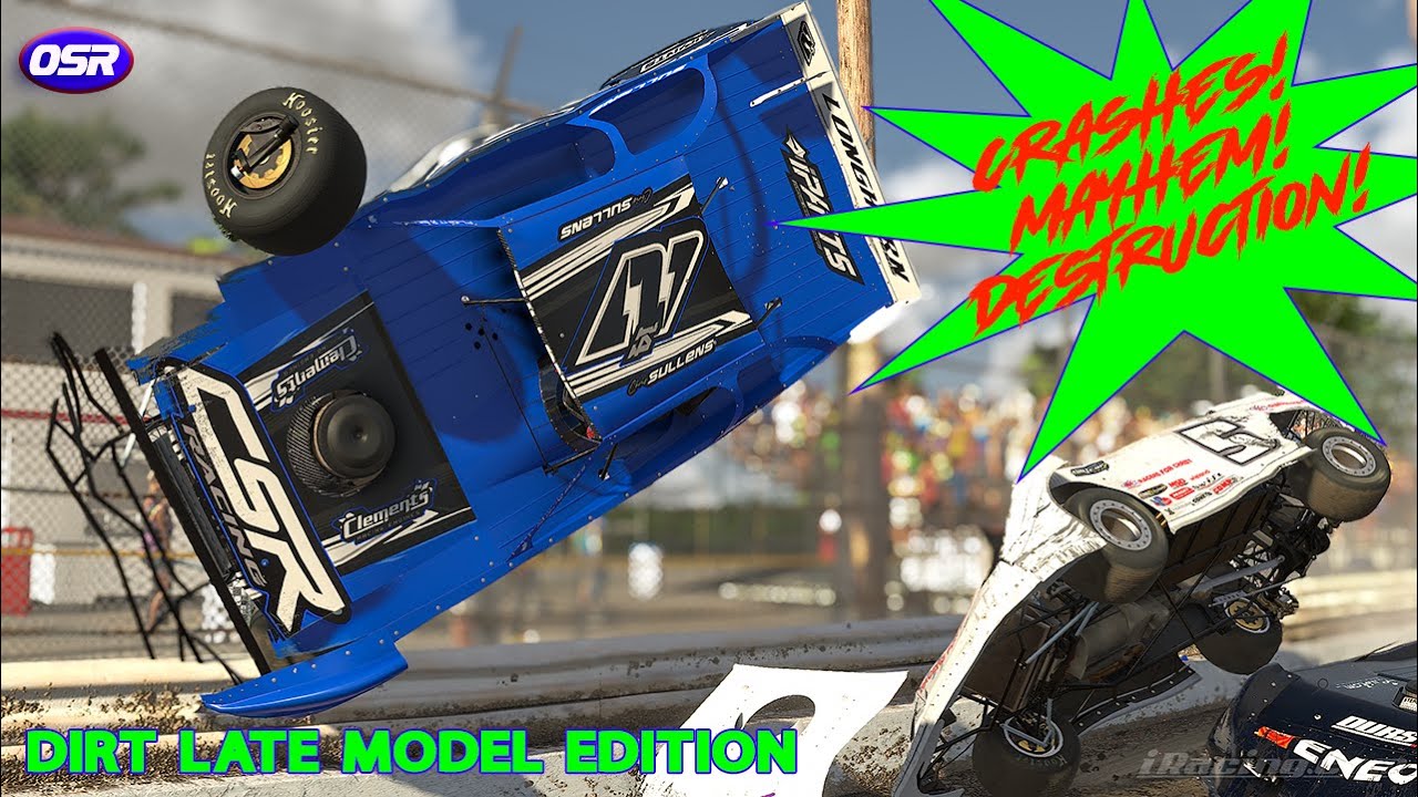 iRacing Dirt Late Model Crashes